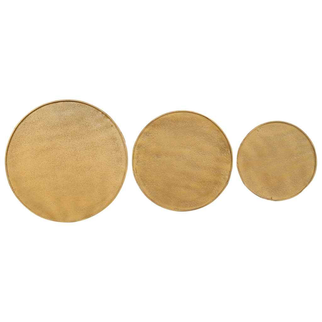 Coffee Table 3 pcs Golden Engineered Wood