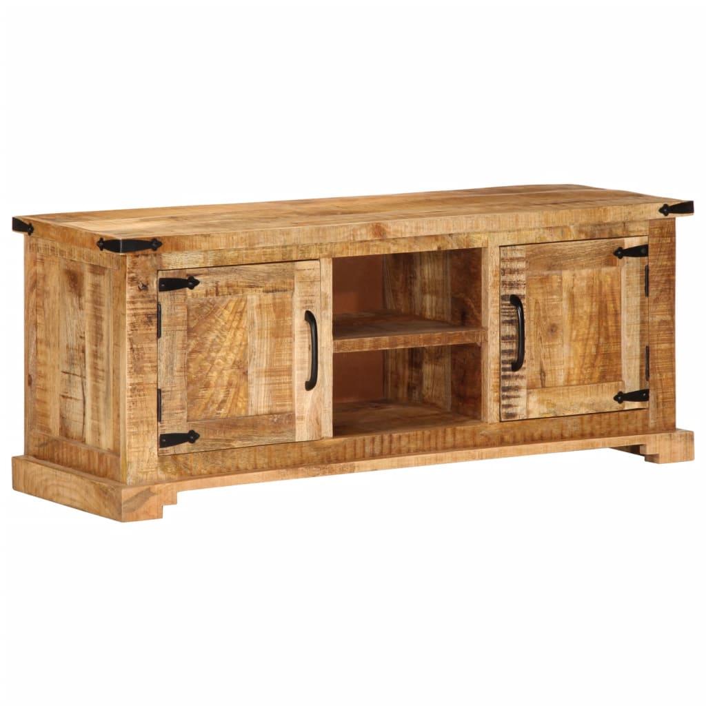 vidaXL TV Cabinet 110x35x45 cm Solid Rough Wood Mango