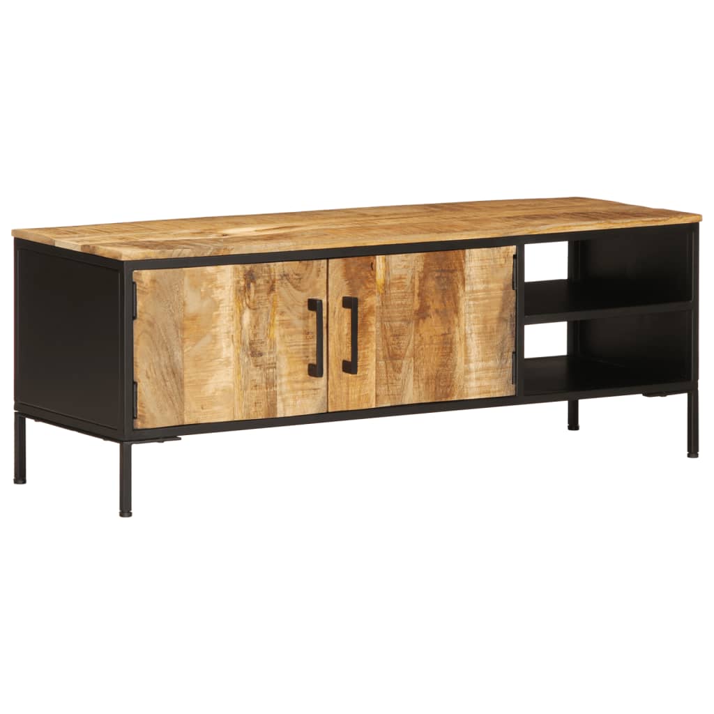 vidaXL TV Cabinet 110x35x40 cm Solid Rough Wood Mango