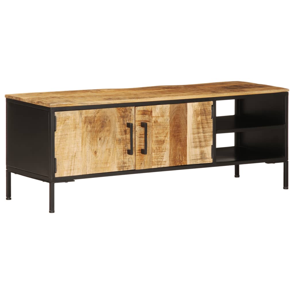 vidaXL TV Cabinet 110x35x40 cm Solid Rough Wood Mango