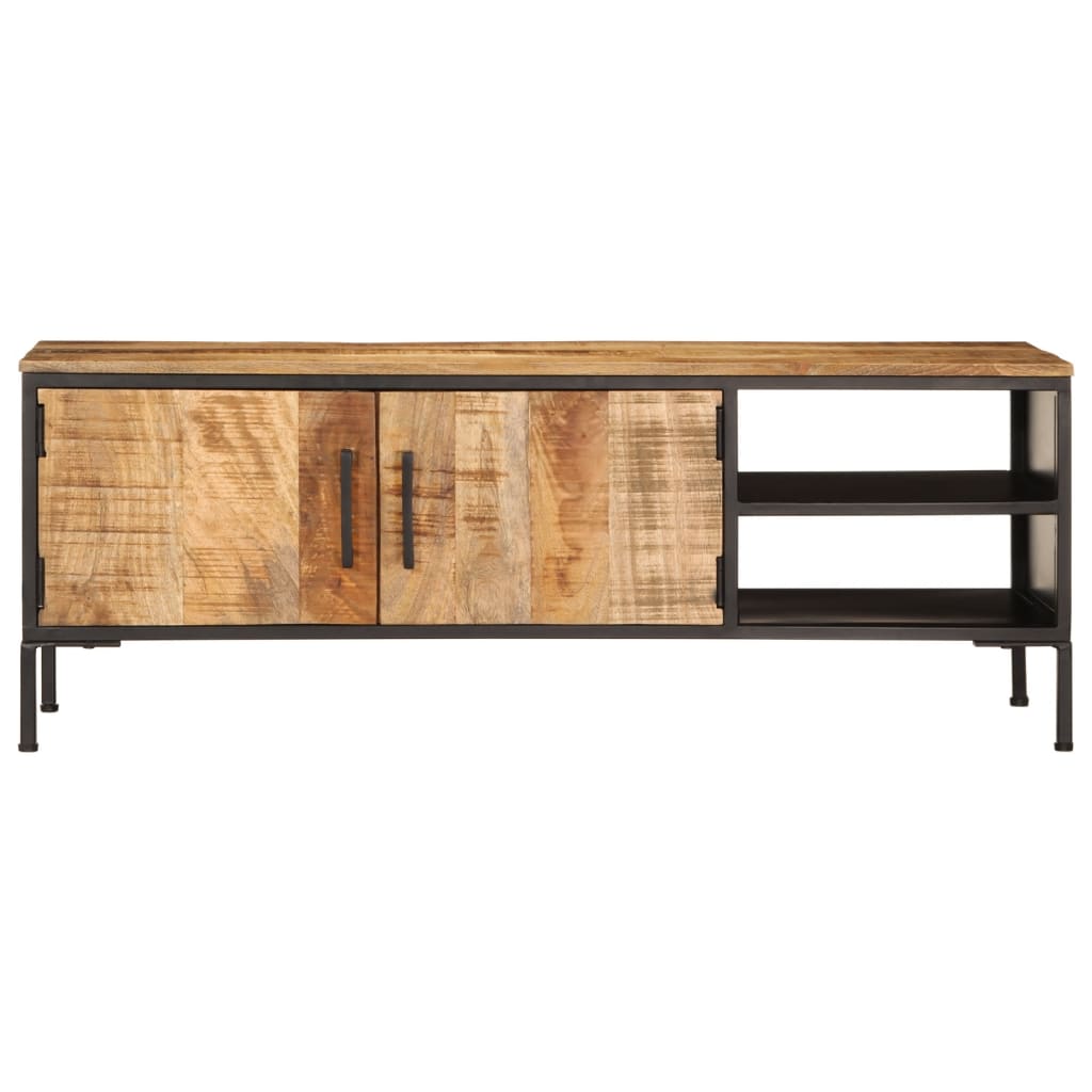 vidaXL TV Cabinet 110x35x40 cm Solid Rough Wood Mango