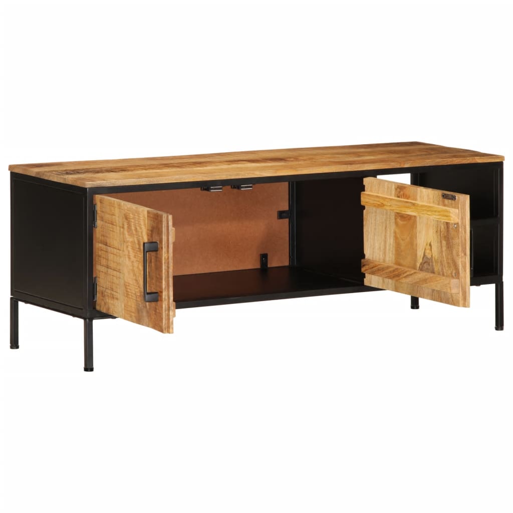 vidaXL TV Cabinet 110x35x40 cm Solid Rough Wood Mango