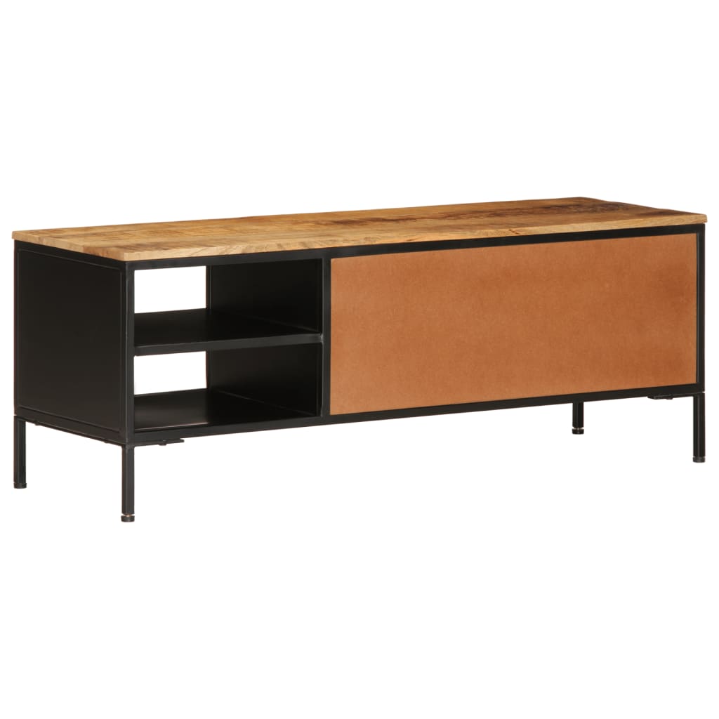 vidaXL TV Cabinet 110x35x40 cm Solid Rough Wood Mango