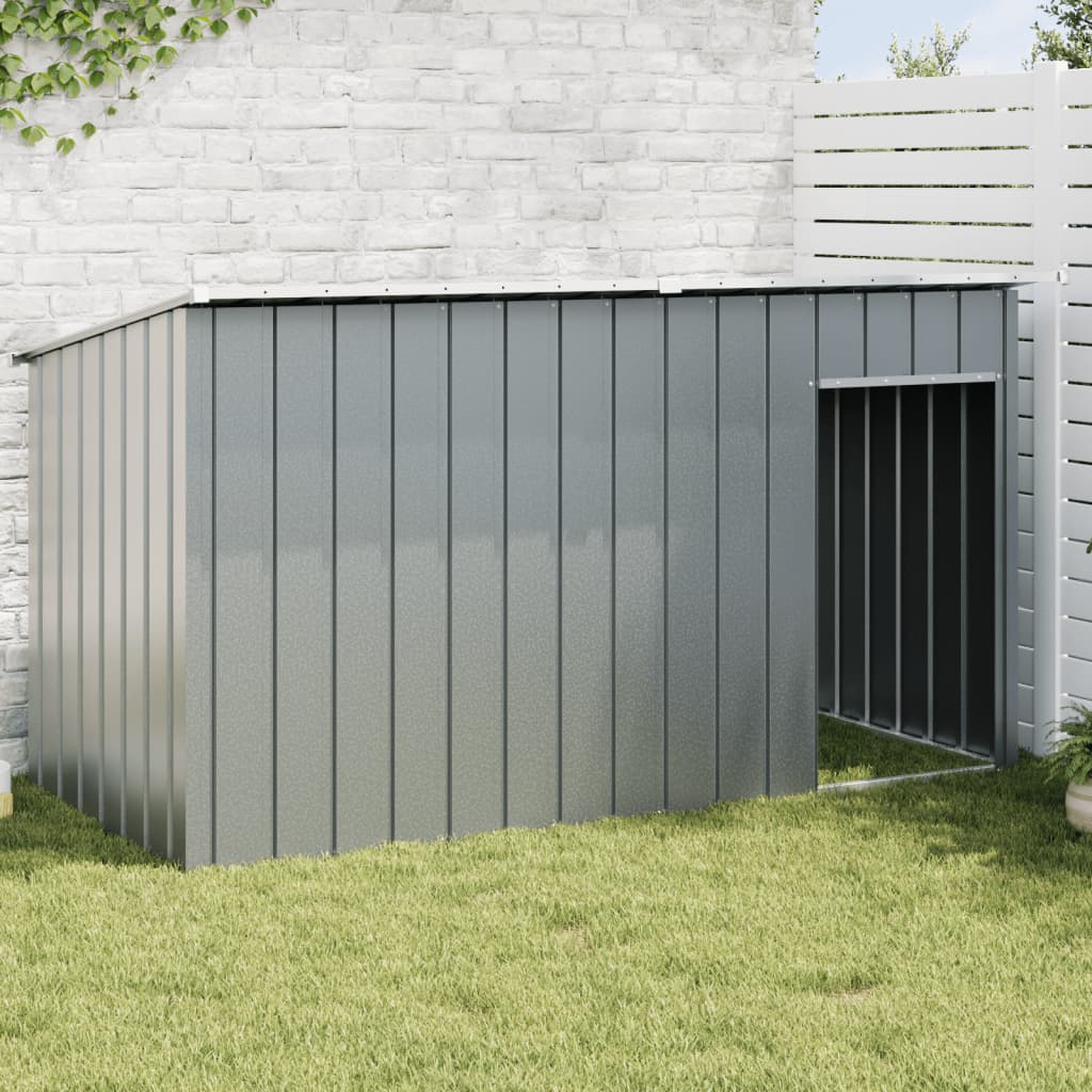 vidaXL Dog House with Roof Anthracite 196x91x110 cm Galvanised Steel