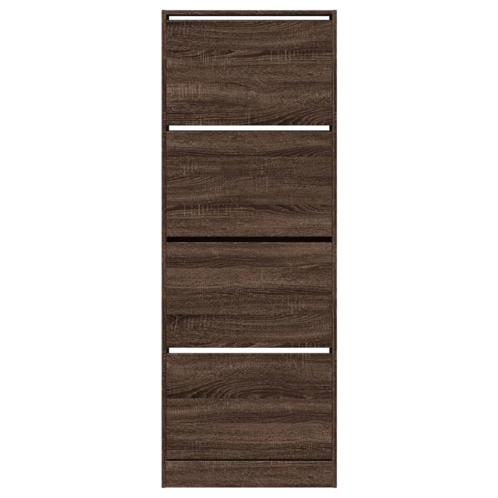 Shoe Cabinet Brown Oak 60x21x163,5 cm Engineered Wood