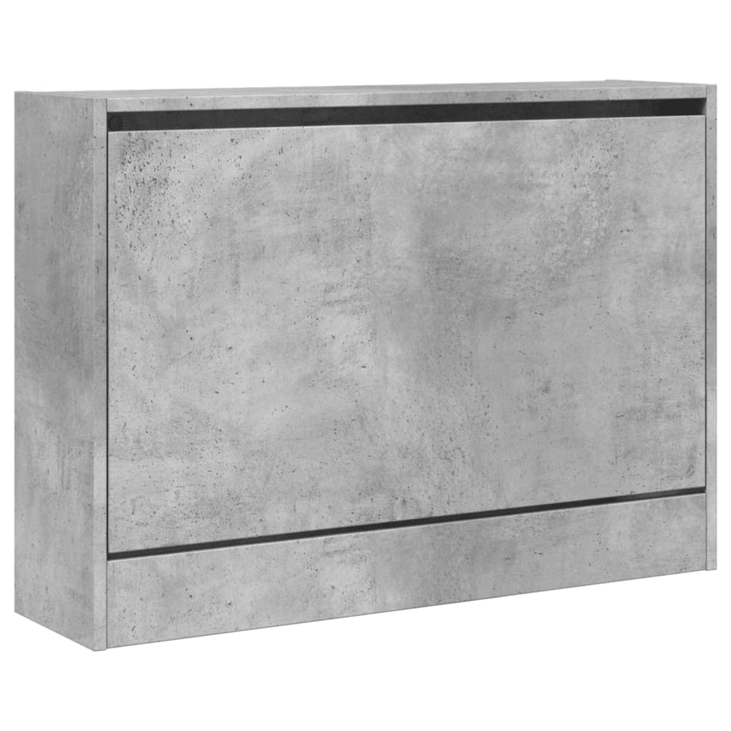 vidaXL Shoe Cabinet Concrete Grey 80x21x57 cm Engineered Wood