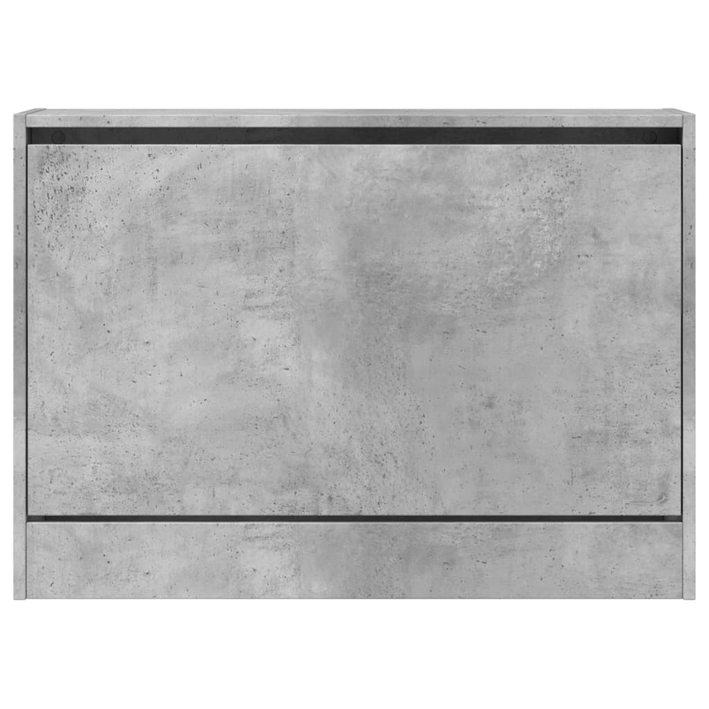 vidaXL Shoe Cabinet Concrete Grey 80x21x57 cm Engineered Wood