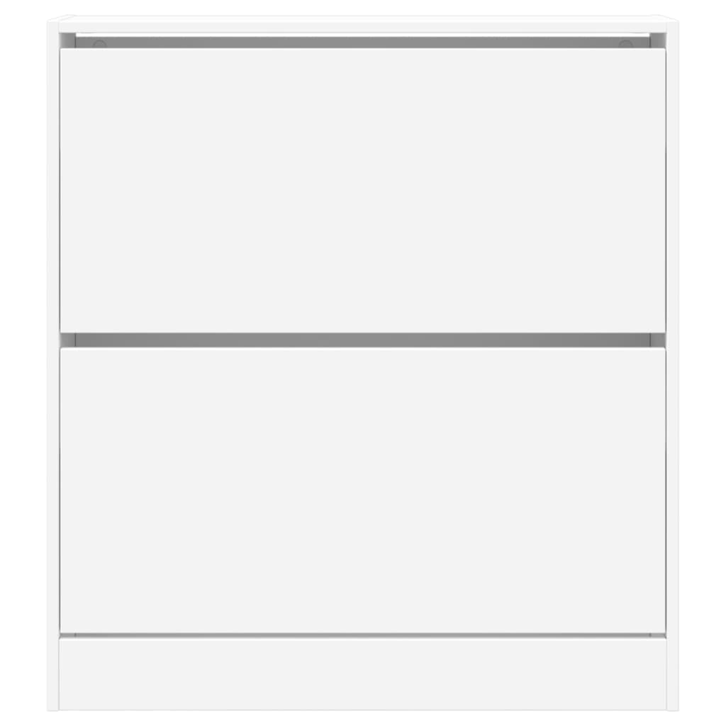 Shoe Cabinet White 80x21x87,5 cm Engineered Wood