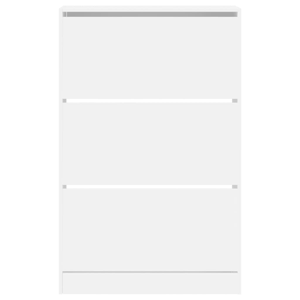 Shoe Cabinet White 80x21x125,5 cm Engineered Wood