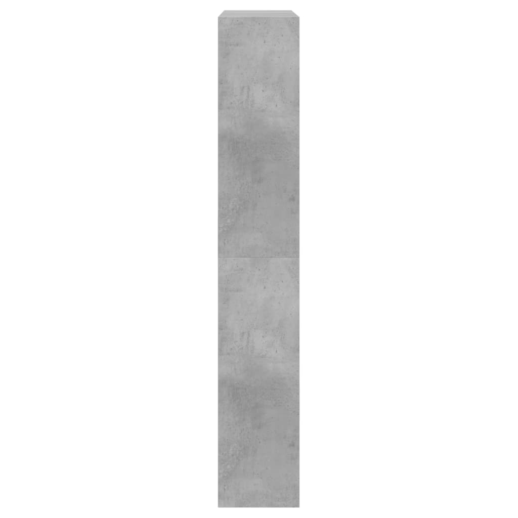 Shoe Cabinet Concrete Grey 80x21x125,5 cm Engineered Wood
