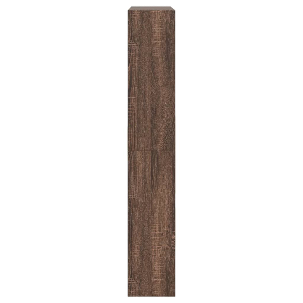 Shoe Cabinet Brown Oak 80x21x125,5 cm Engineered Wood