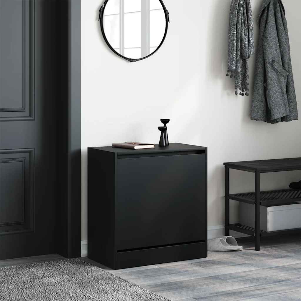 Shoe Cabinet Black 60x34x63,5 cm Engineered Wood