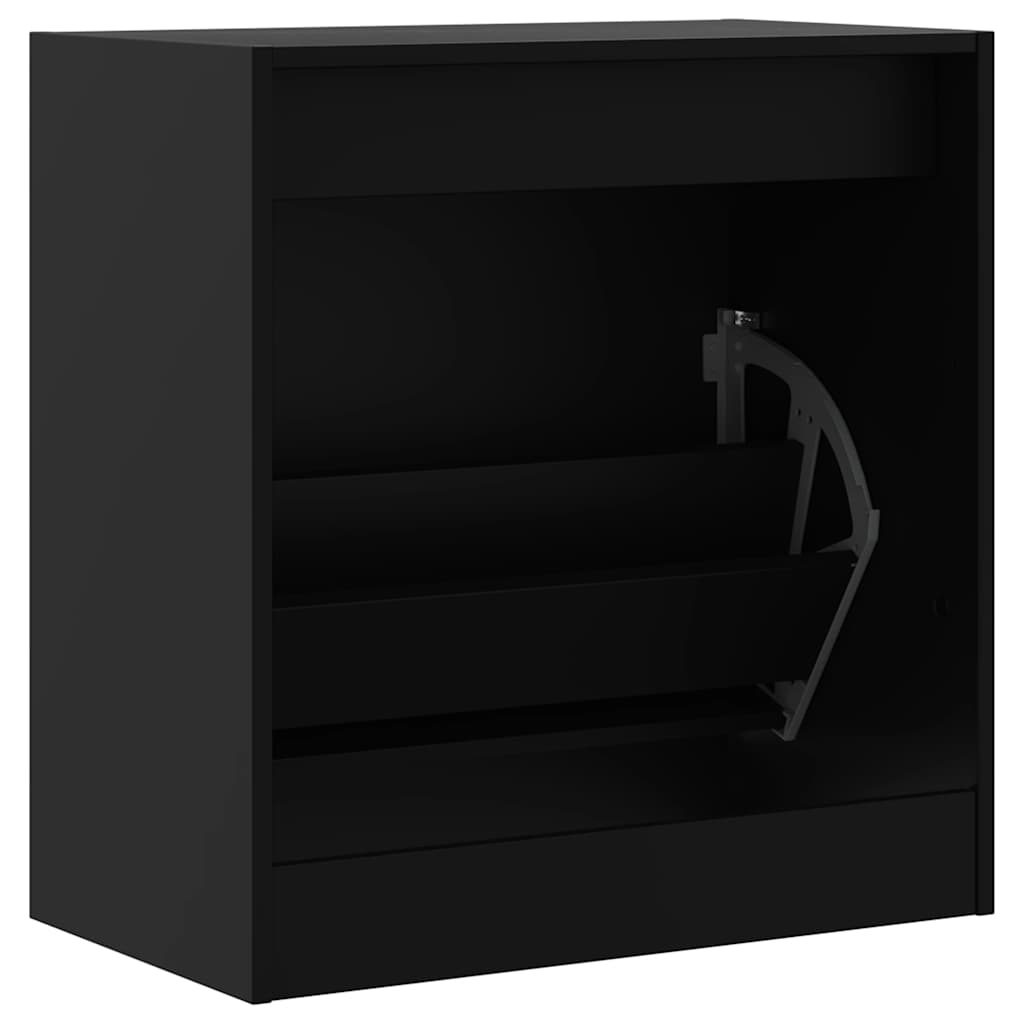 Shoe Cabinet Black 60x34x63,5 cm Engineered Wood