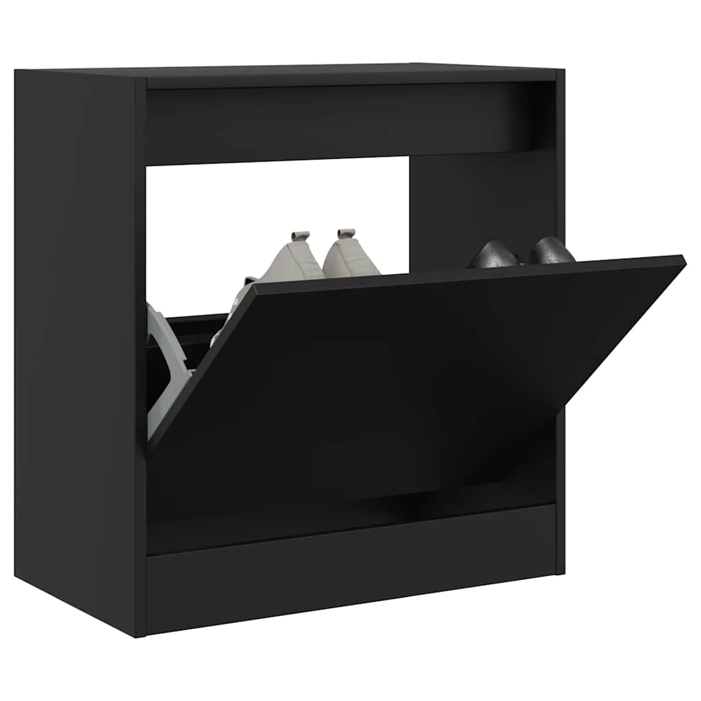 Shoe Cabinet Black 60x34x63,5 cm Engineered Wood