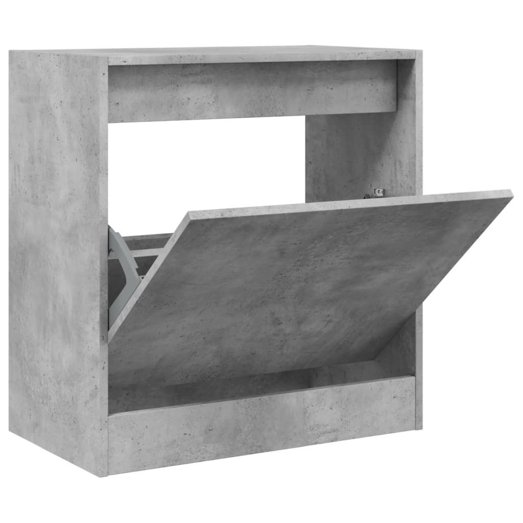 Shoe Cabinet Concrete Grey 60x34x63,5 cm Engineered Wood