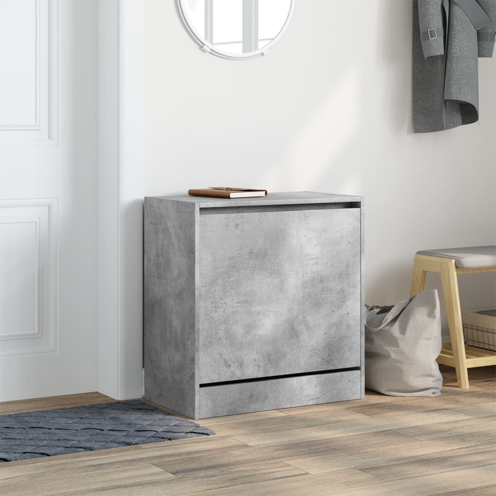 Shoe Cabinet Concrete Grey 60x34x63,5 cm Engineered Wood