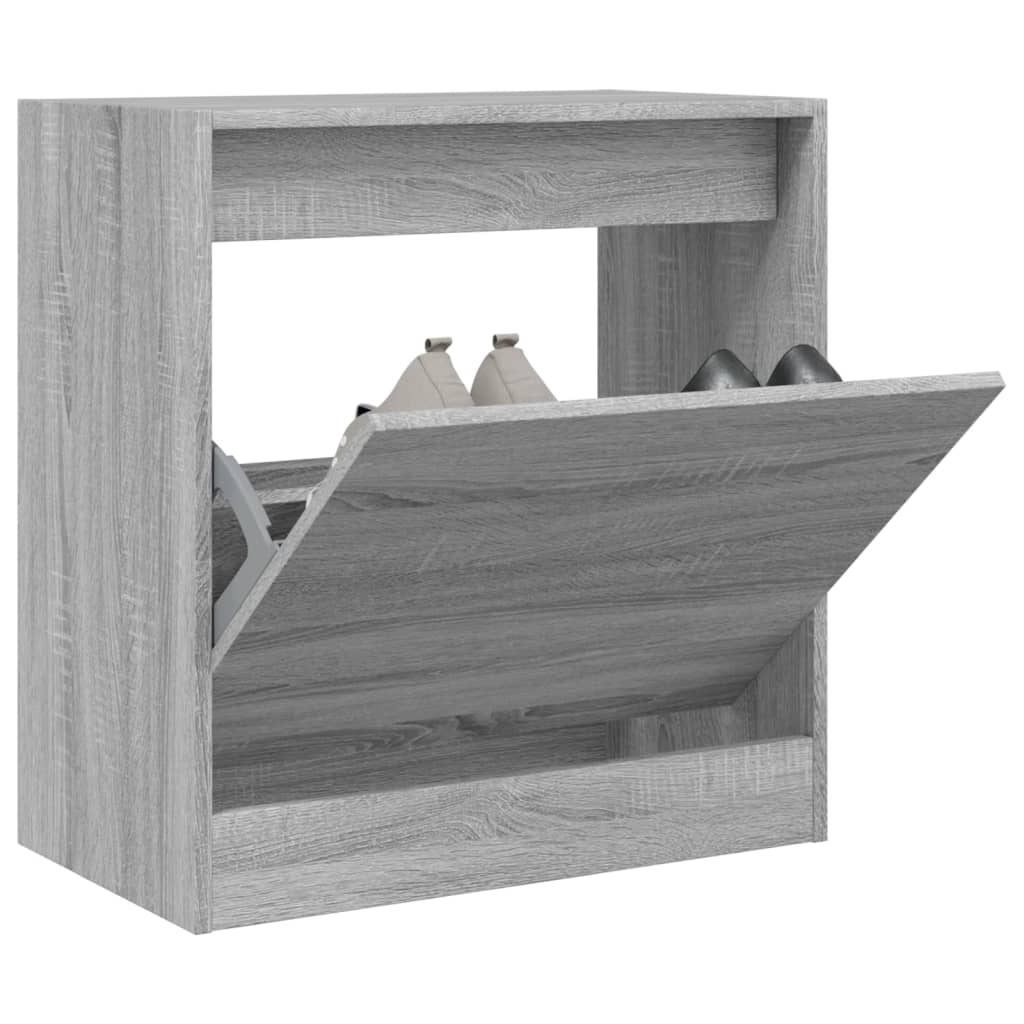 Shoe Cabinet Grey Sonoma 60x34x63,5 cm Engineered Wood