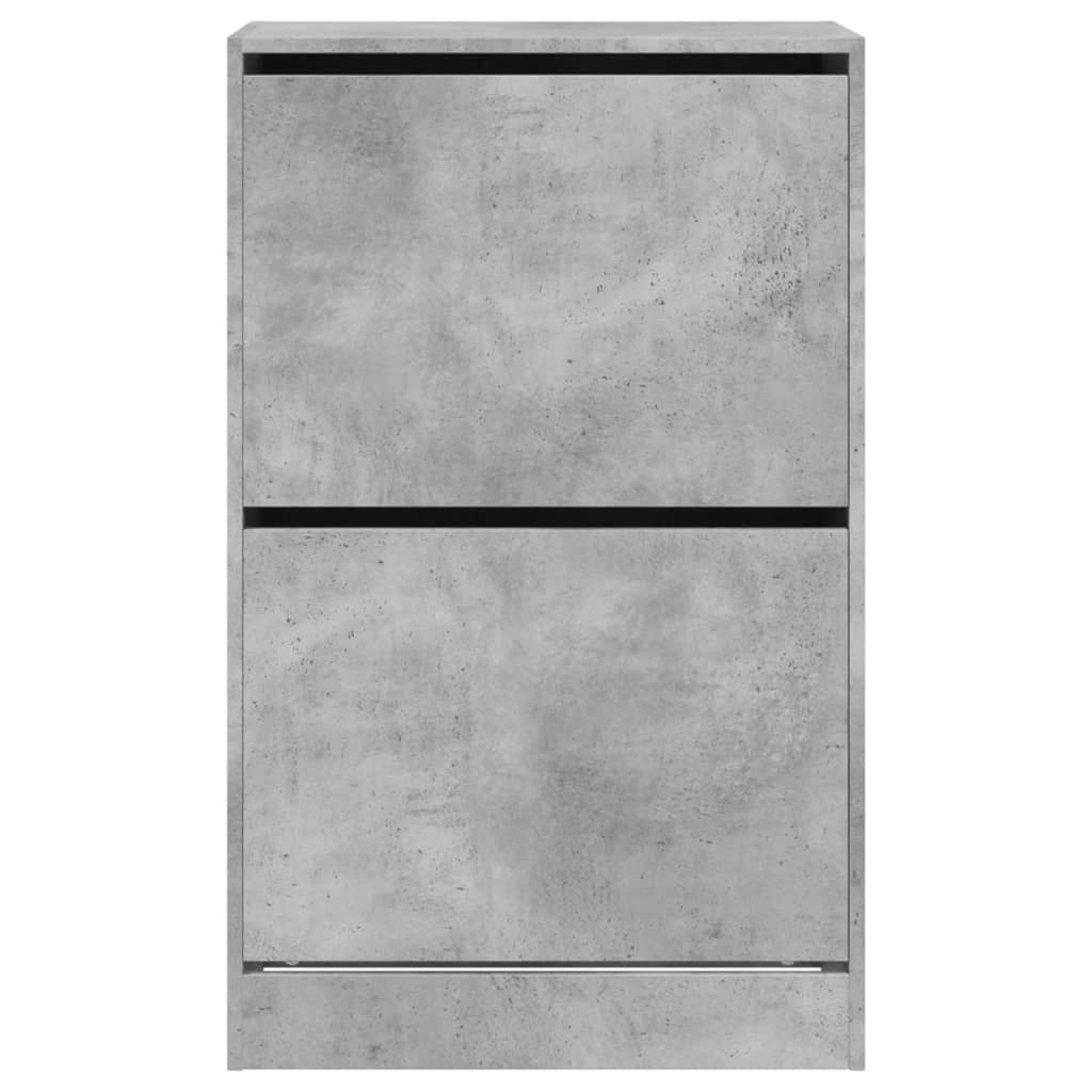 Shoe Cabinet Concrete Grey 60x34x96,5 cm Engineered Wood