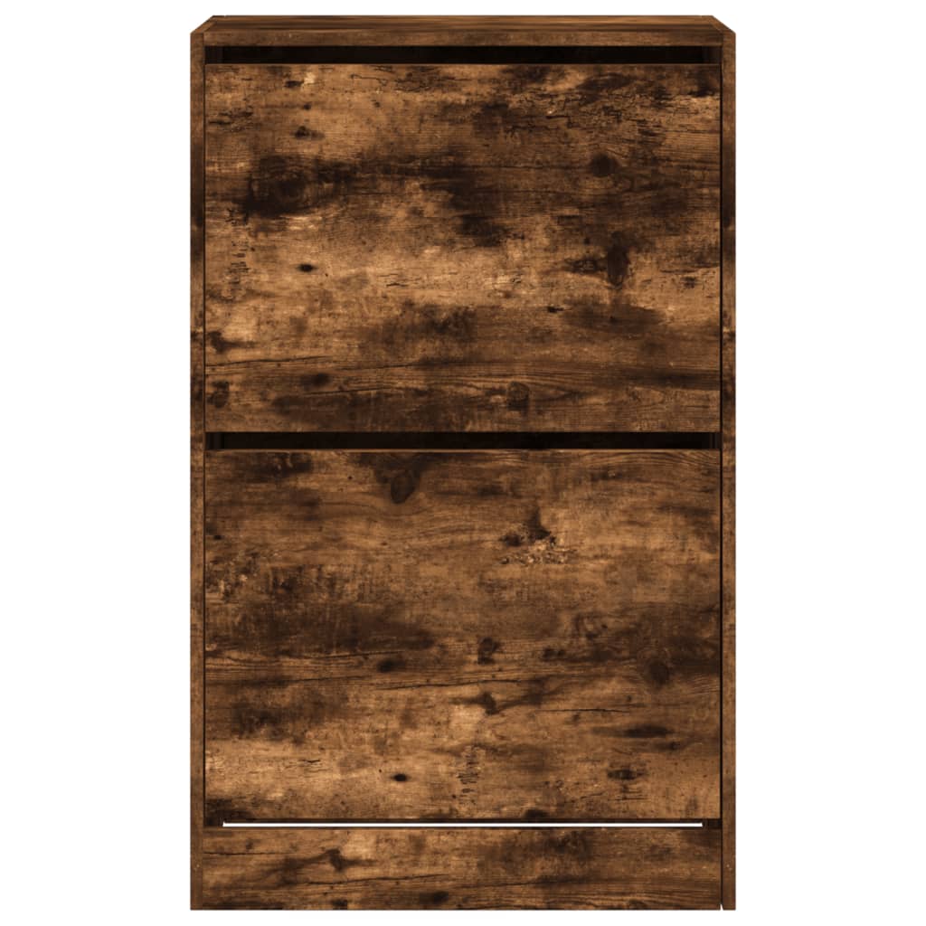 Shoe Cabinet Smoked Oak 60x34x96,5 cm Engineered Wood