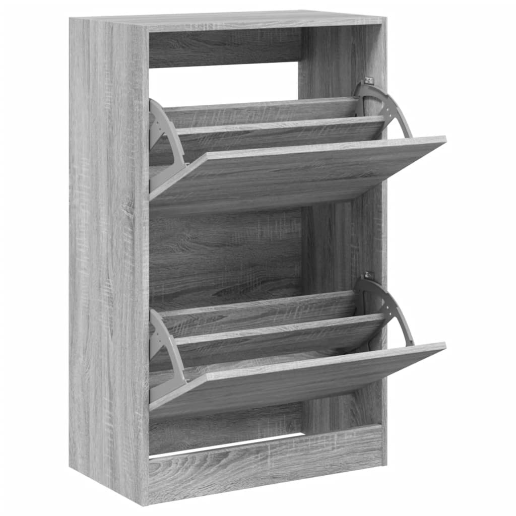 Shoe Cabinet Grey Sonoma 60x34x96,5 cm Engineered Wood