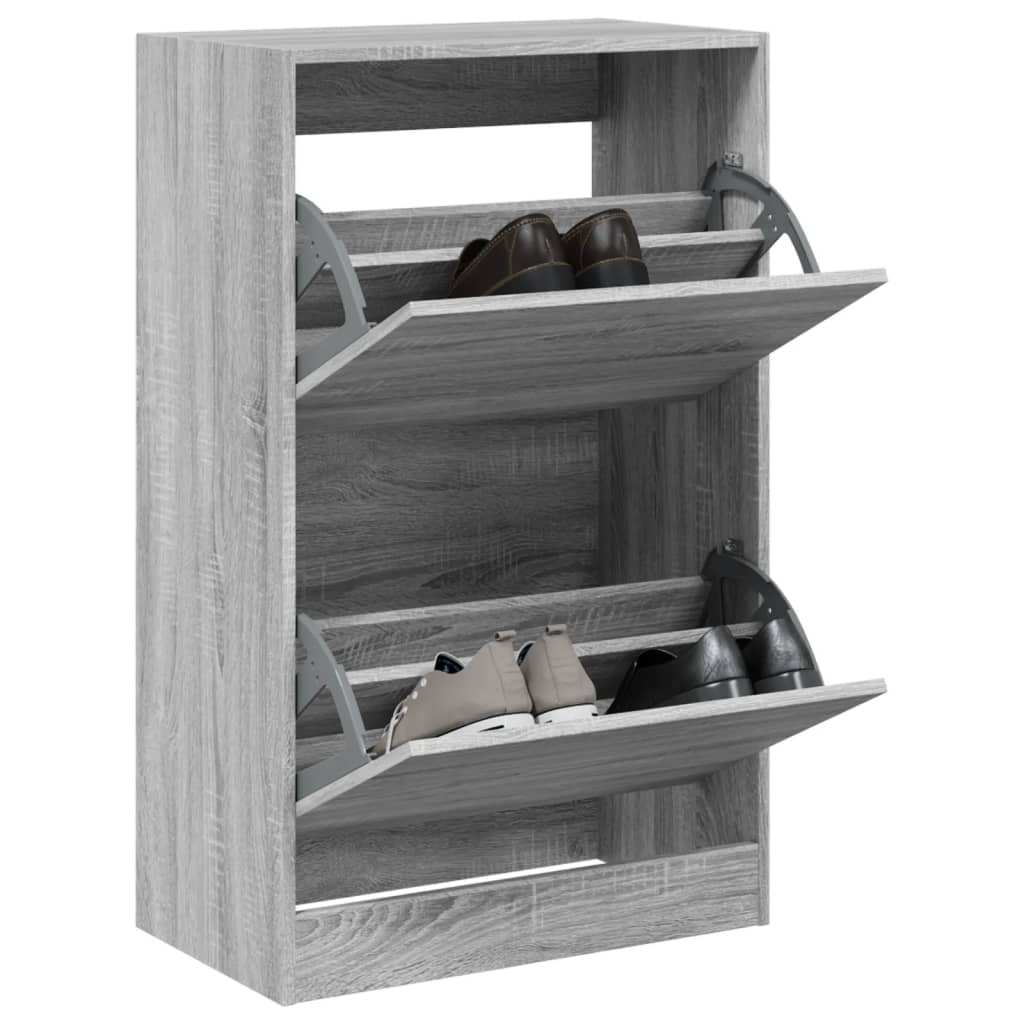 Shoe Cabinet Grey Sonoma 60x34x96,5 cm Engineered Wood