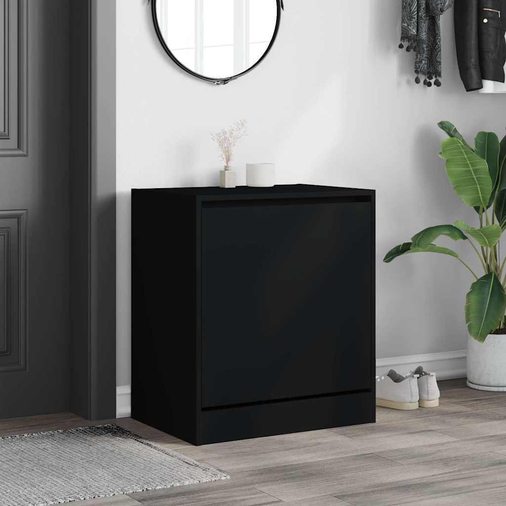 Shoe Cabinet Black 60x42x69 cm Engineered Wood