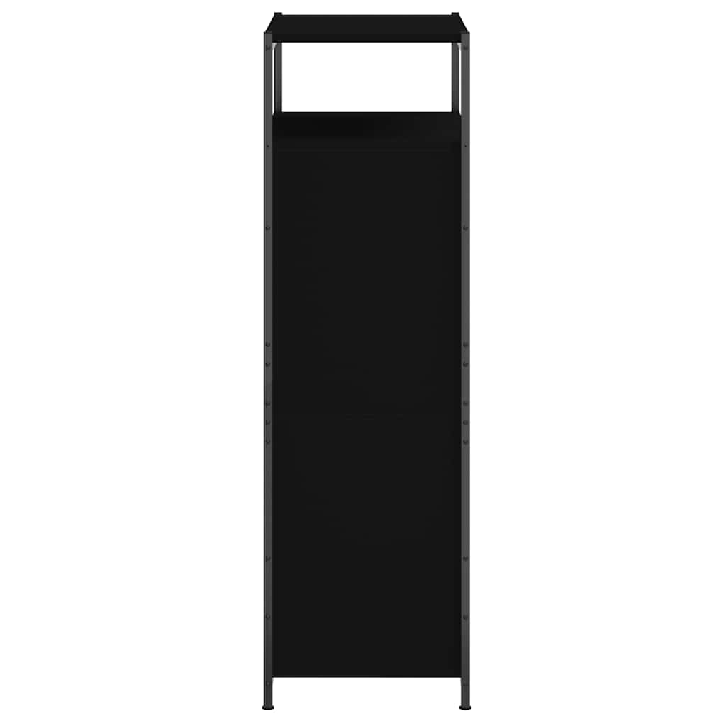 Shoe Cabinet | Black | Engineered Wood | Compact | Shoe Cabinet