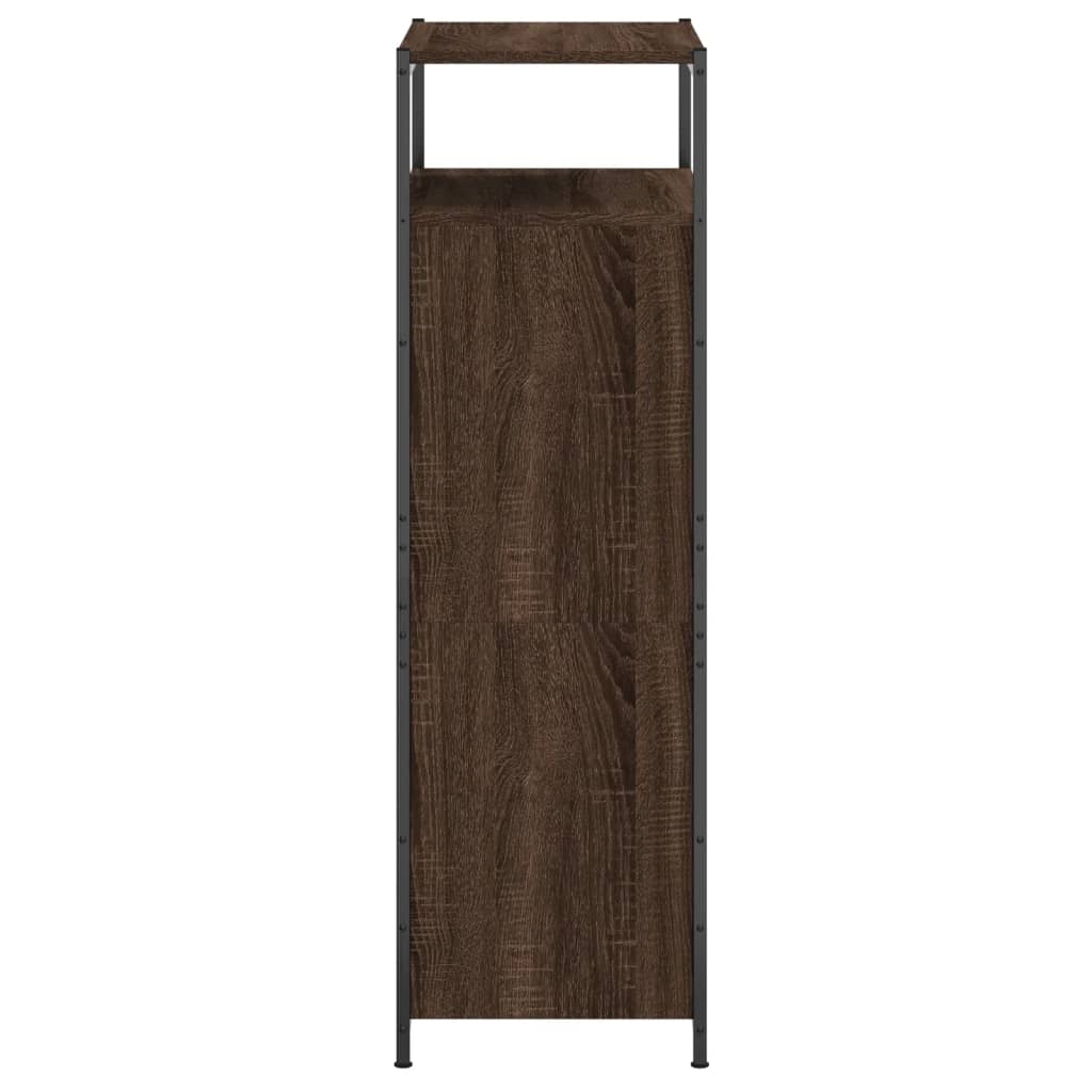 Shoe Cabinet Brown Oak 60x34x112 cm Engineered Wood