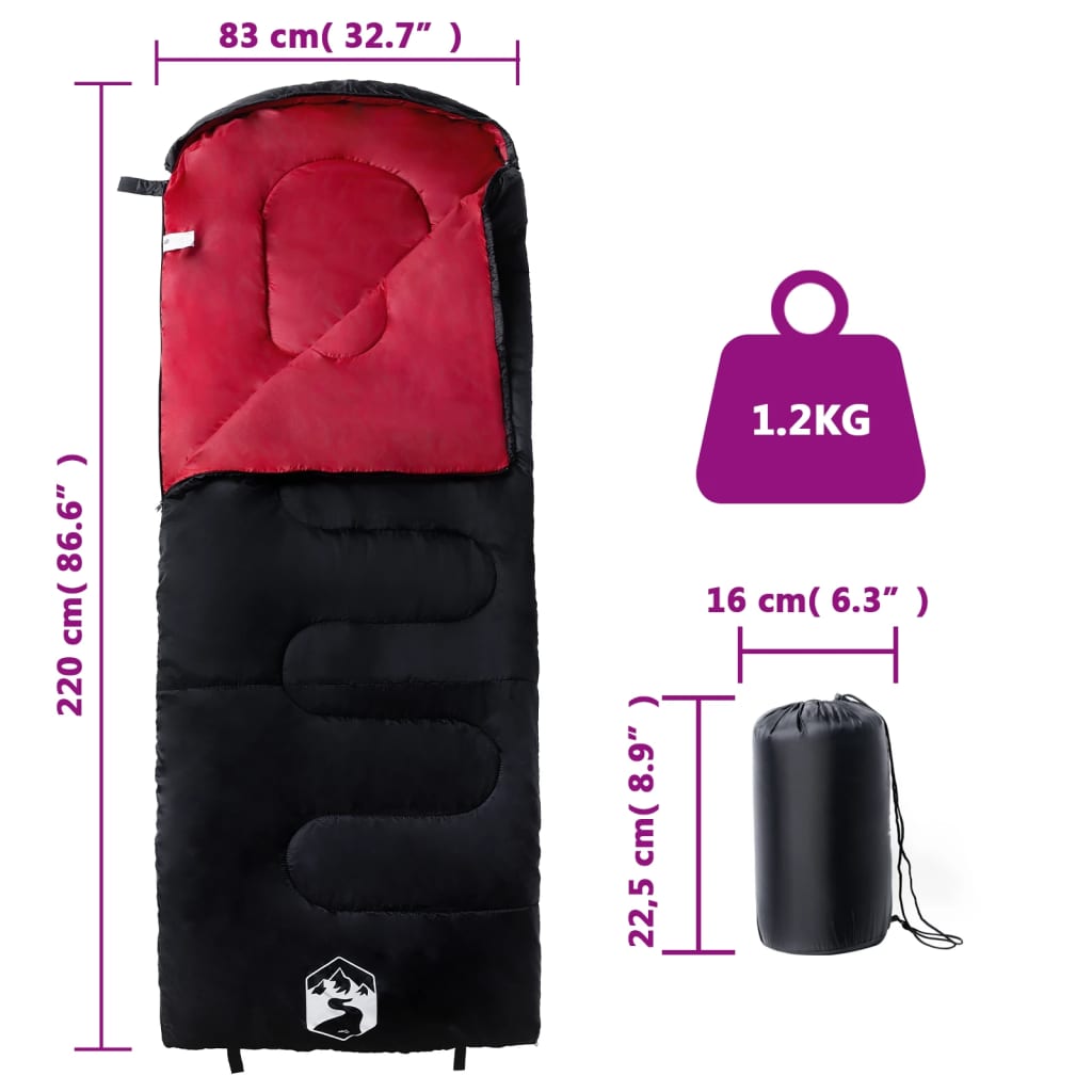vidaXL Sleeping Bag for Adults Camping 3-4 Seasons