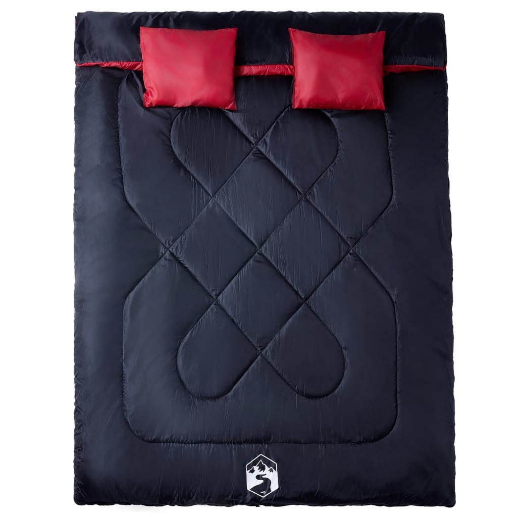 vidaXL Double Sleeping Bag with Pillows for Adults Camping 3-4 Seasons