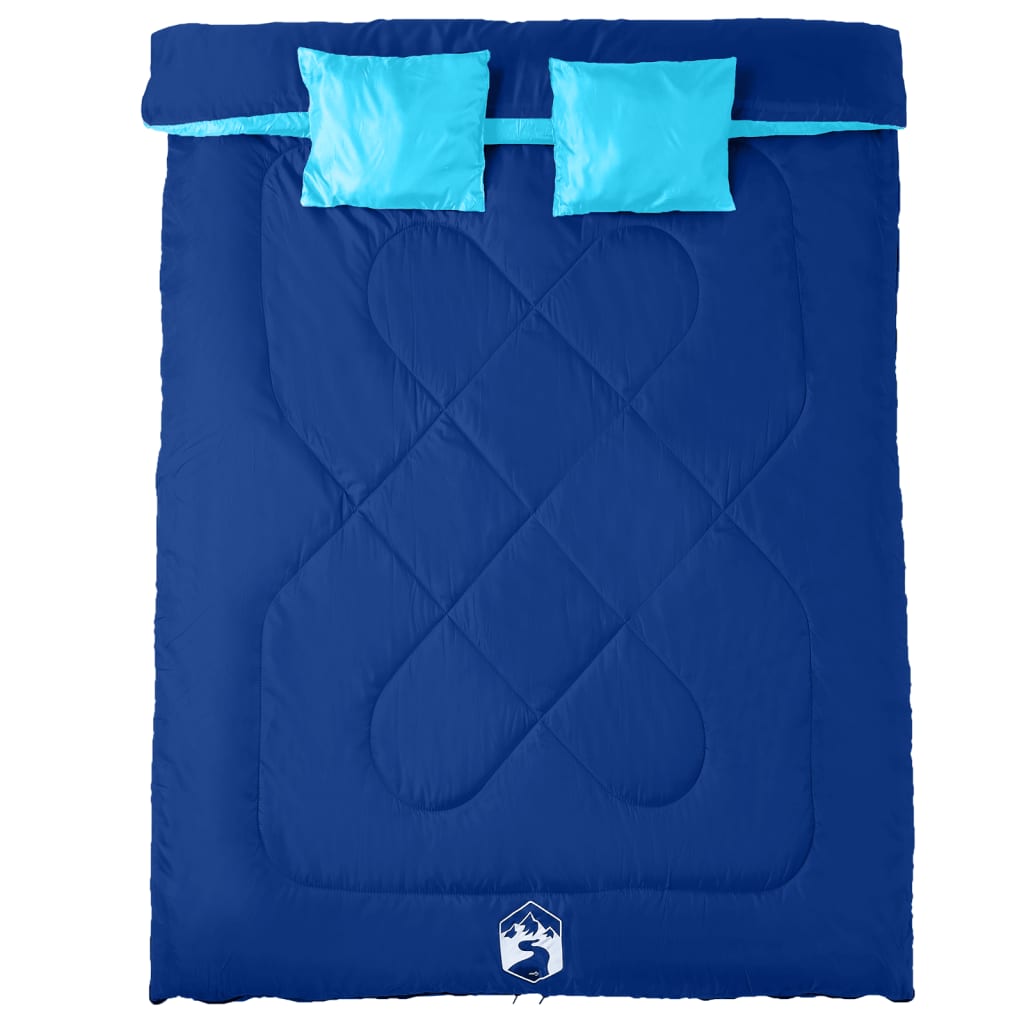 vidaXL Double Sleeping Bag with Pillows for Adults Camping 3-4 Seasons