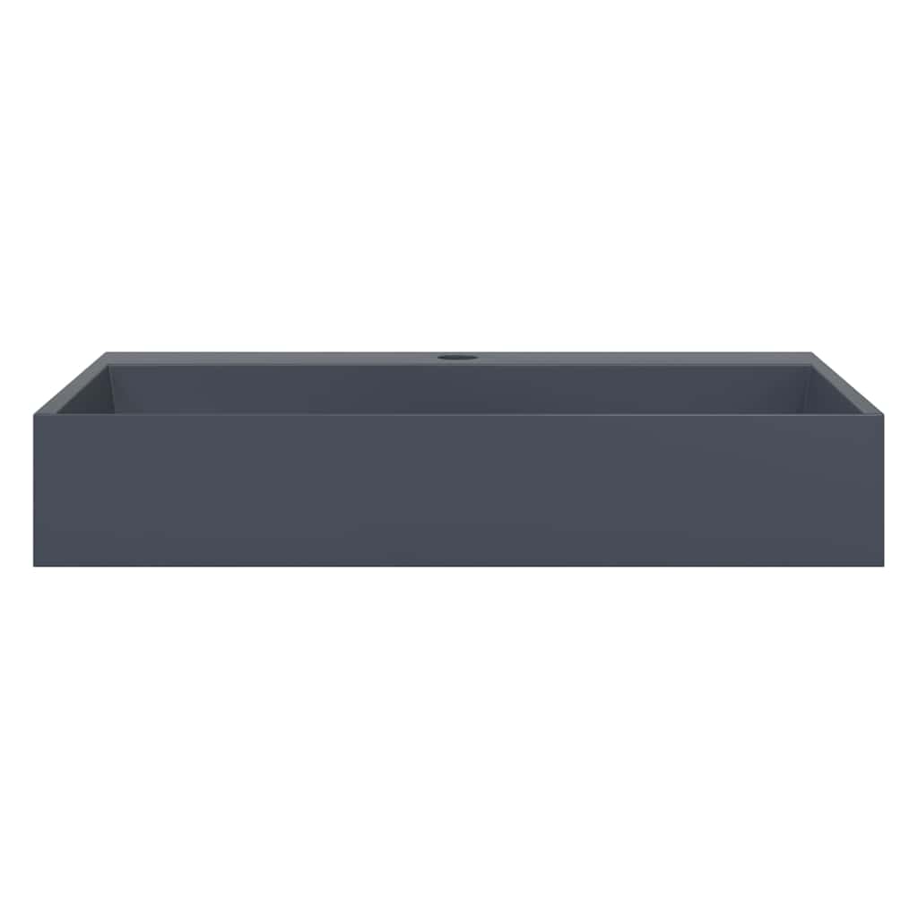 Wash Basin 60x38x11 cm Mineral Cast/Marble Cast Anthracite