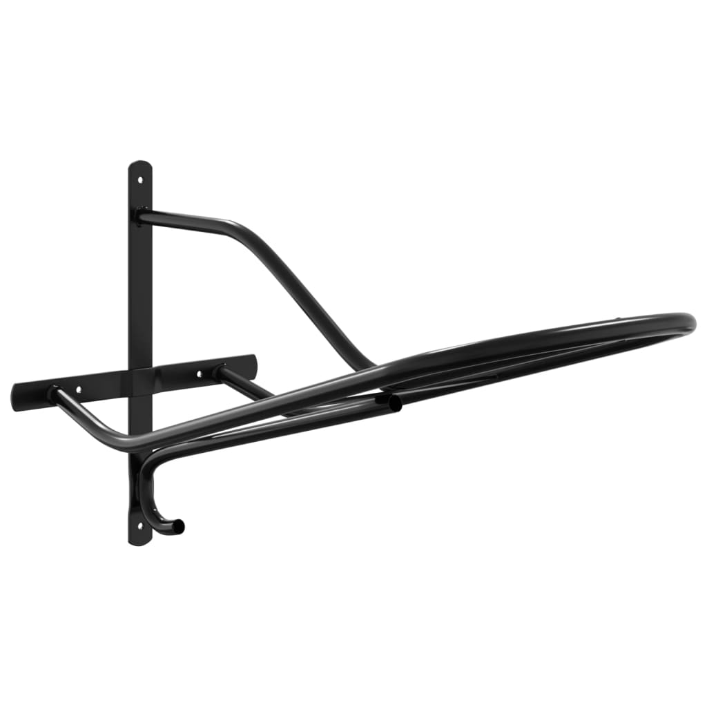 Saddle Rack Wall Mounted Black Iron