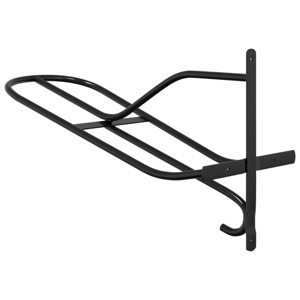 Saddle Rack Wall Mounted Black Iron