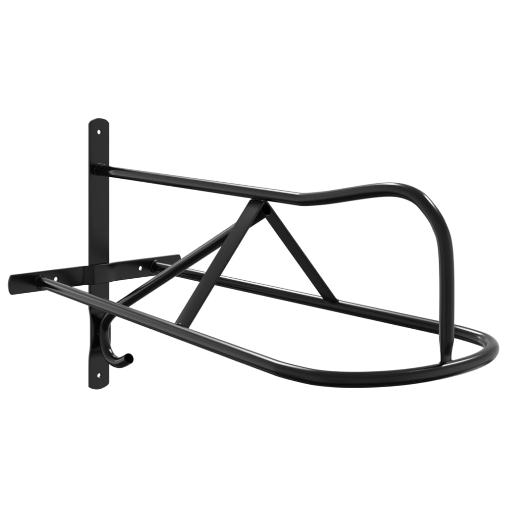 Saddle Rack Wall Mounted Black Iron