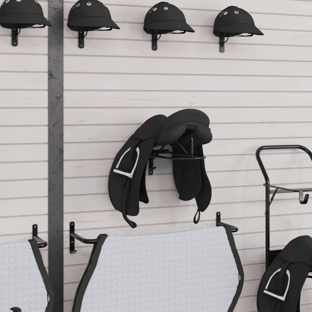 Saddle Rack Wall Mounted Black Iron