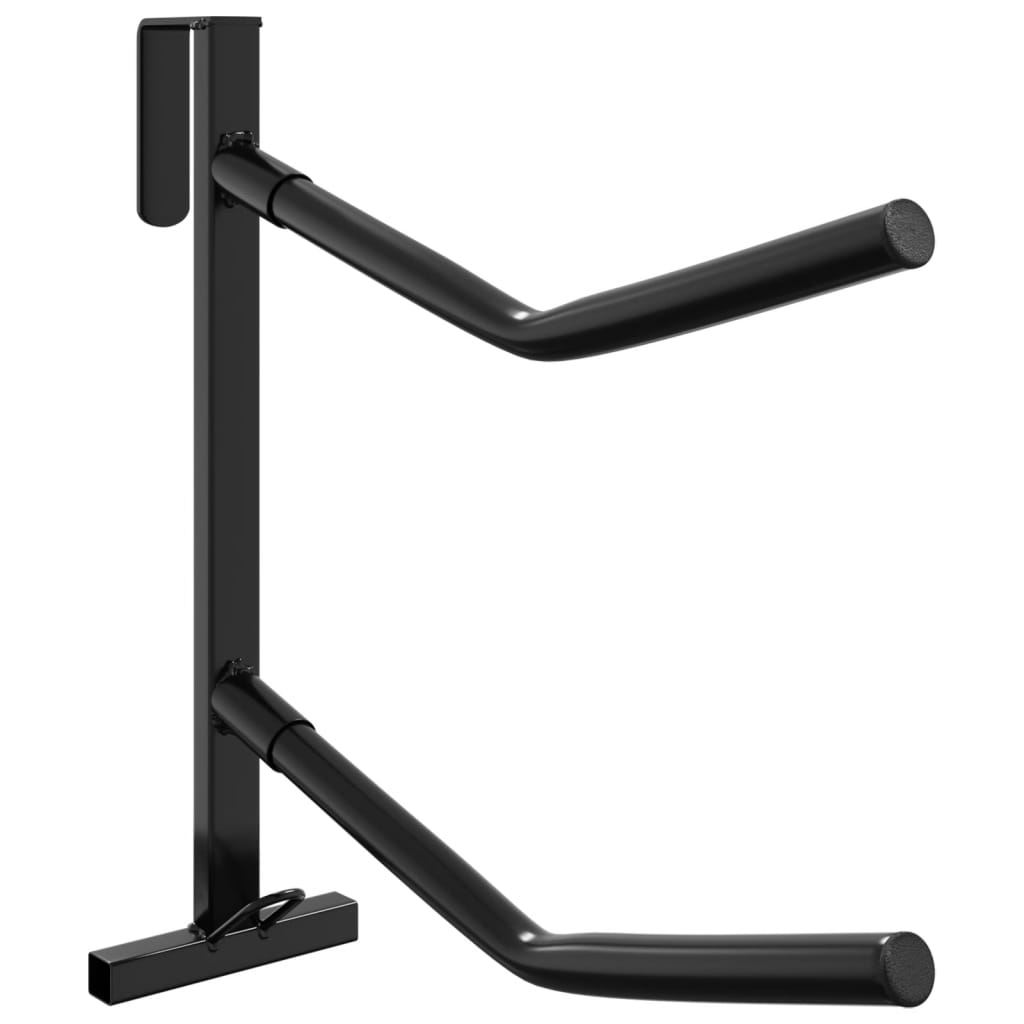 Saddle Rack with Bridle Hook Twin Arm Portable Black Iron