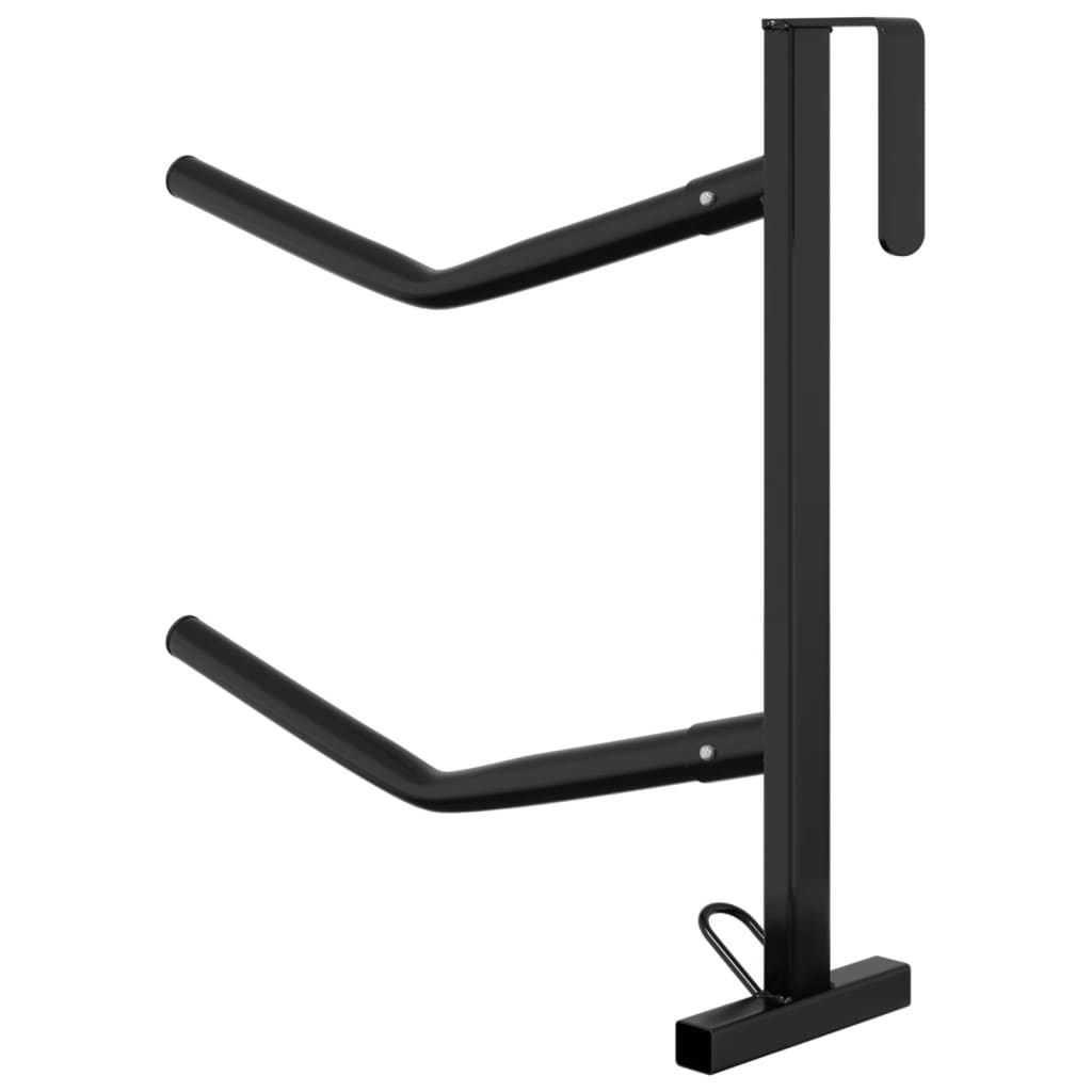 Saddle Rack with Bridle Hook Twin Arm Portable Black Iron