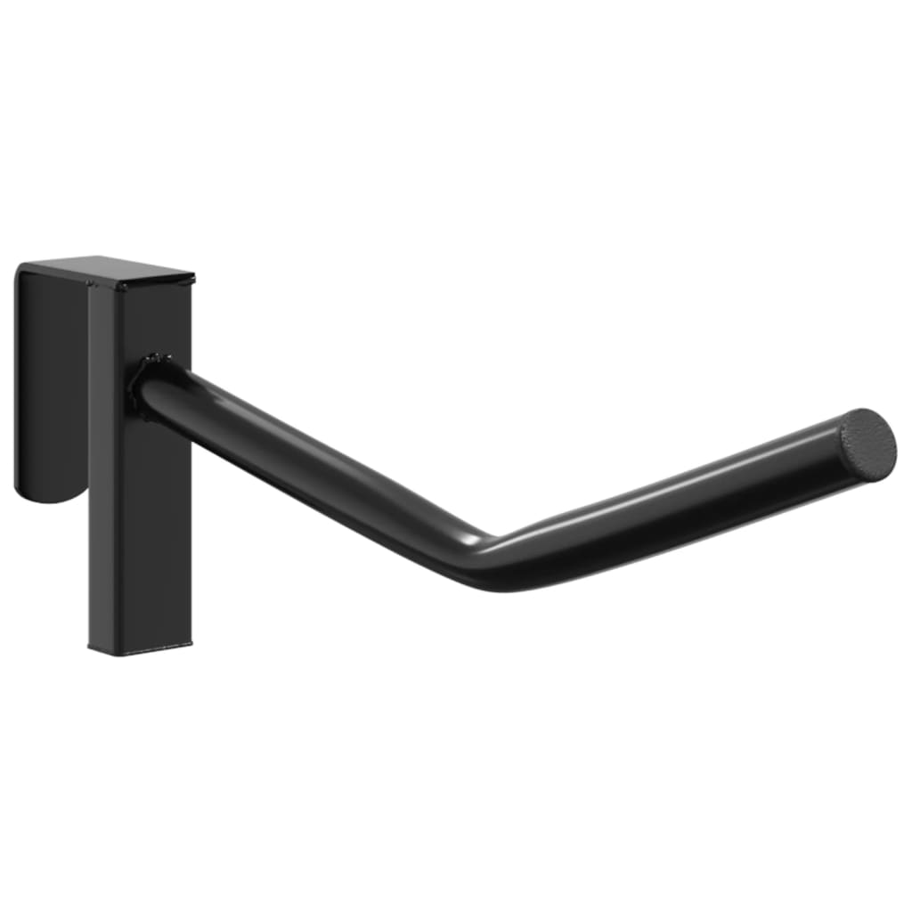Saddle Rack with Bridle Hook Single Arm Portable Black Iron