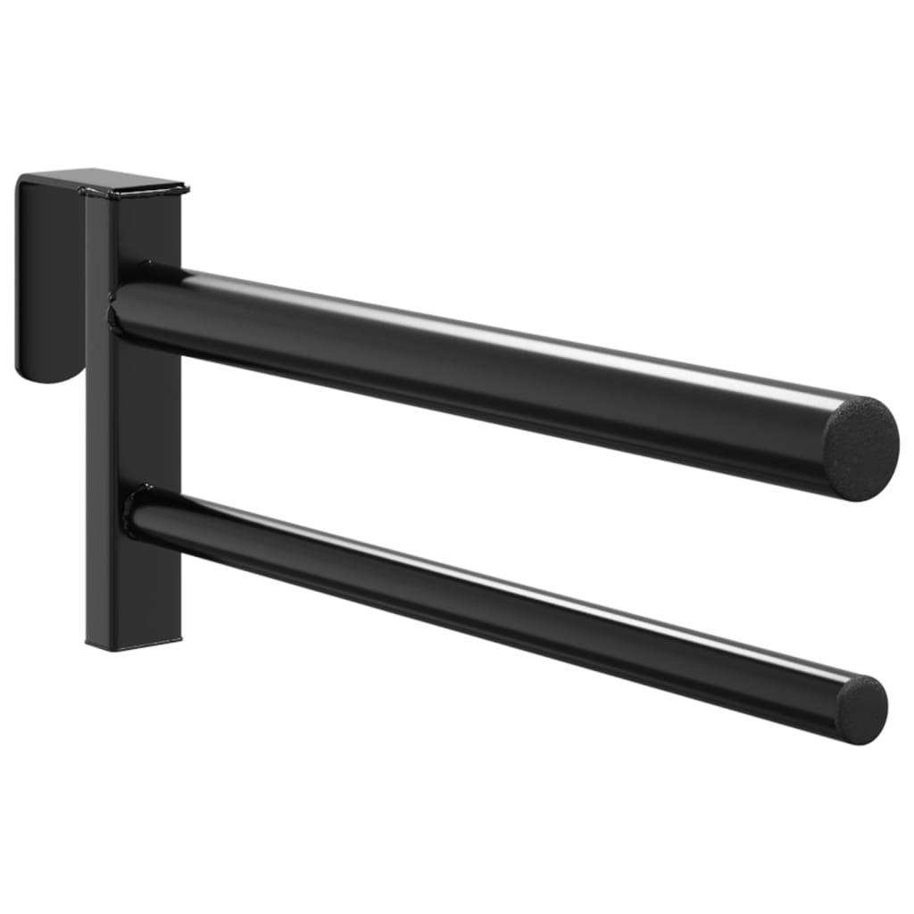 Saddle Rack Twin Arm Portable Black Iron