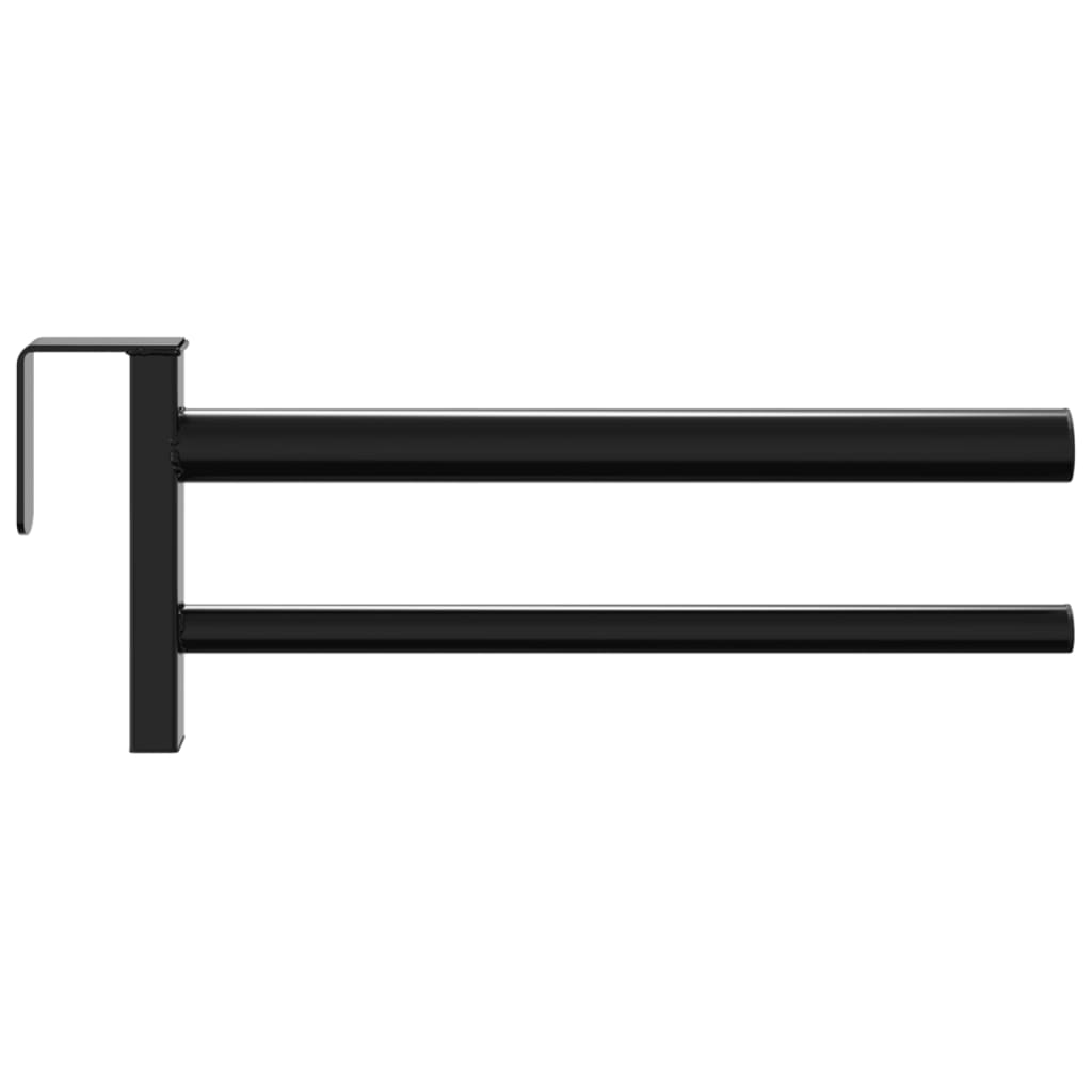 Saddle Rack Twin Arm Portable Black Iron