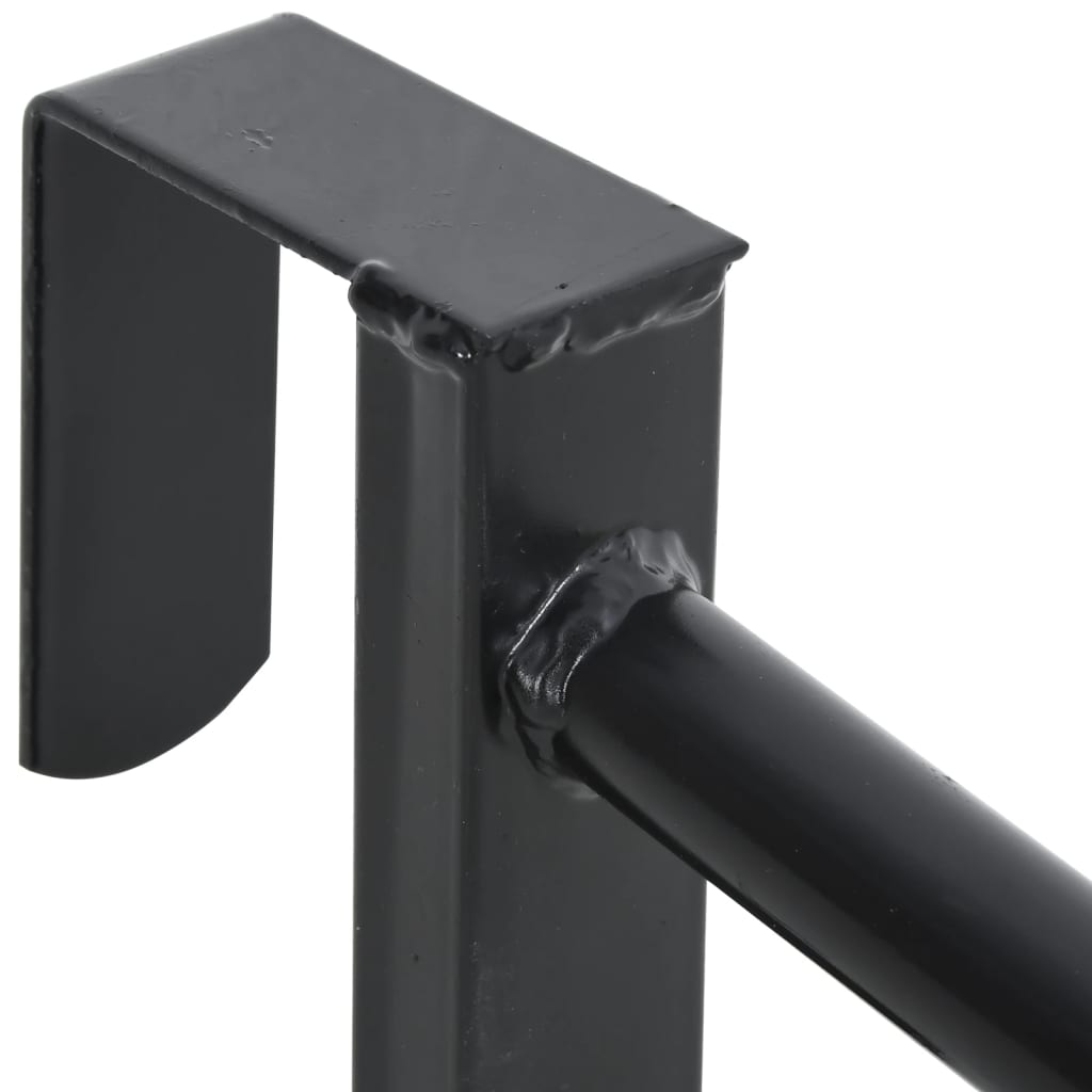 Saddle Rack Twin Arm Portable Black Iron