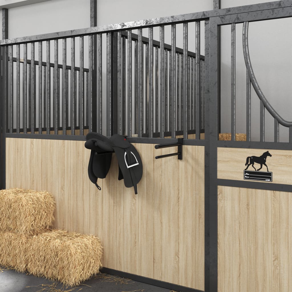 Saddle Rack Twin Arm Portable Black Iron