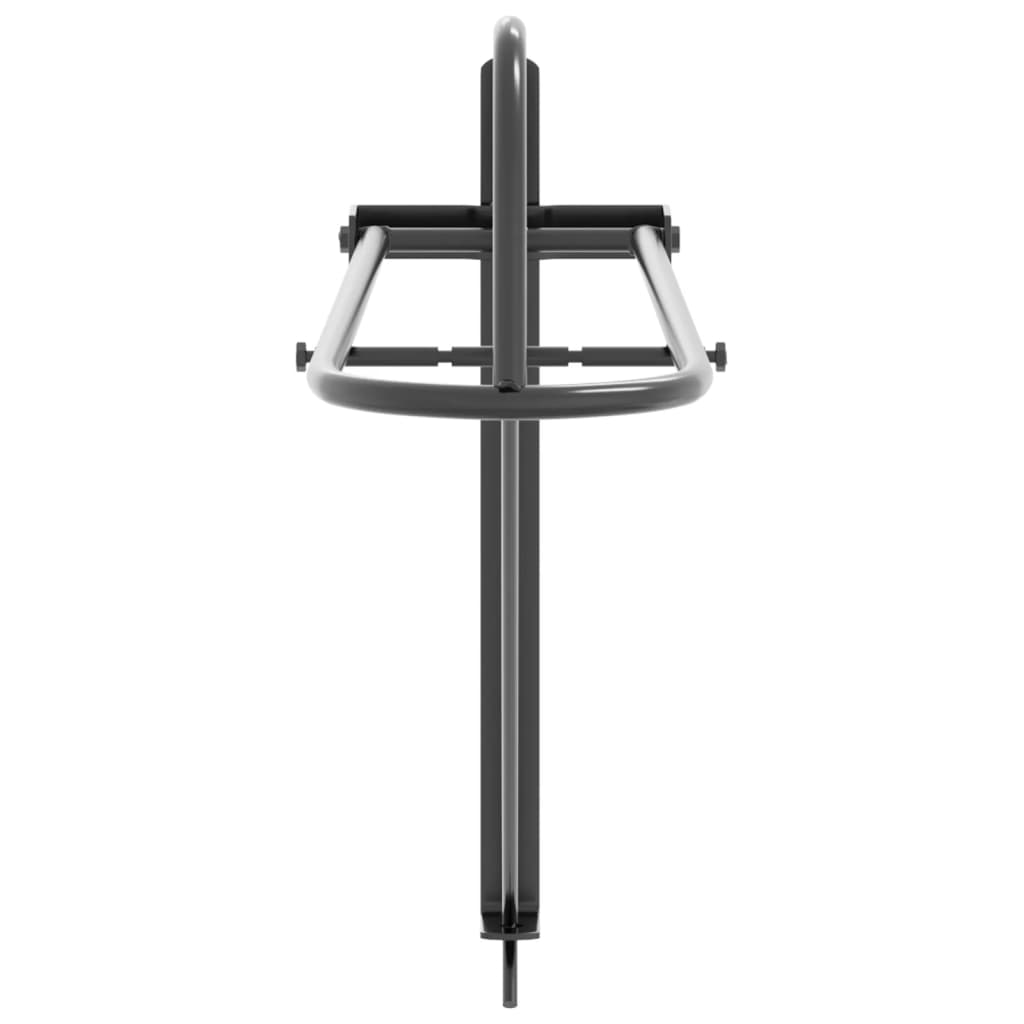 Foldable Saddle Rack Wall Mounted Black Iron