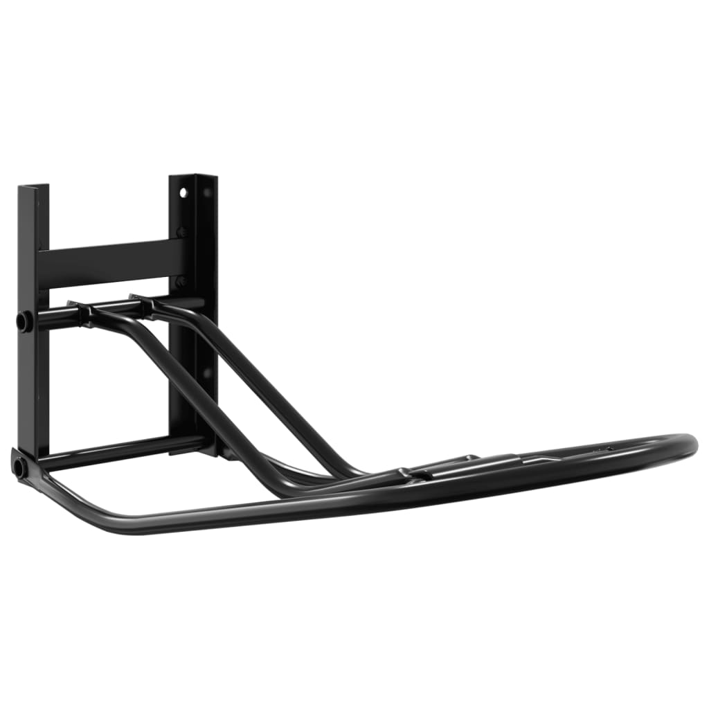Foldable Saddle Rack Wall Mounted Black Iron