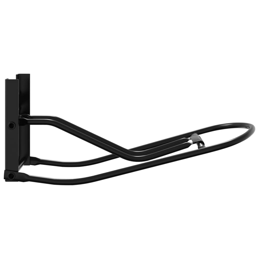 Foldable Saddle Rack Wall Mounted Black Iron