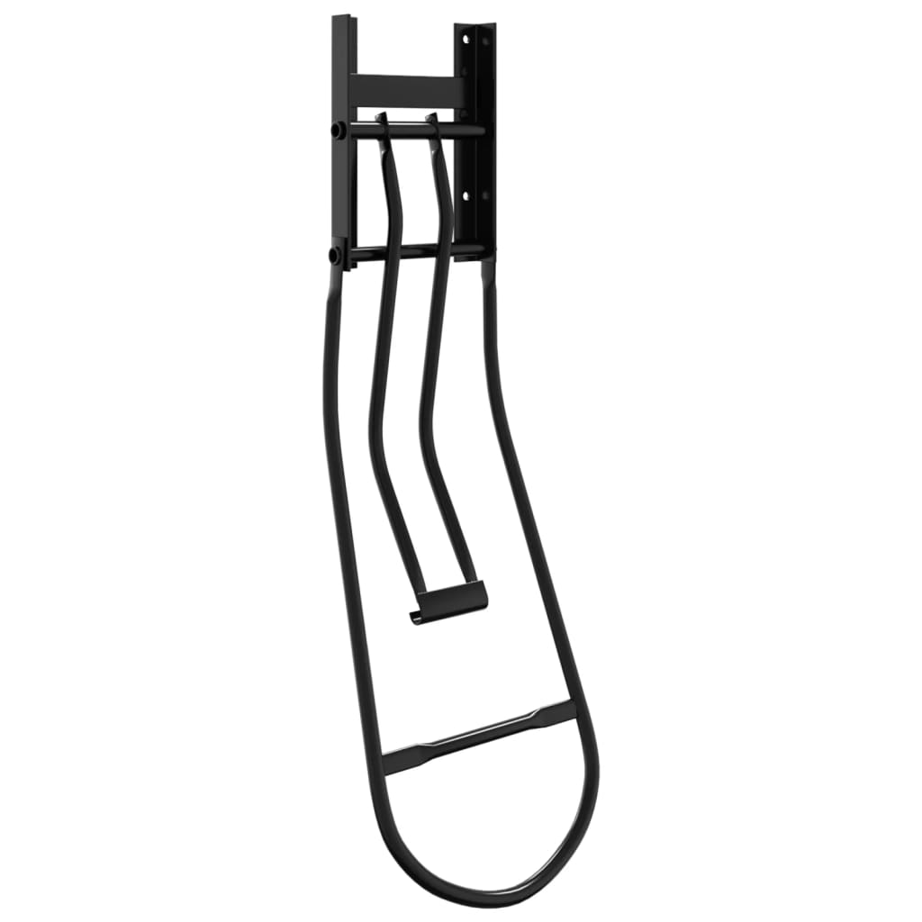 Foldable Saddle Rack Wall Mounted Black Iron