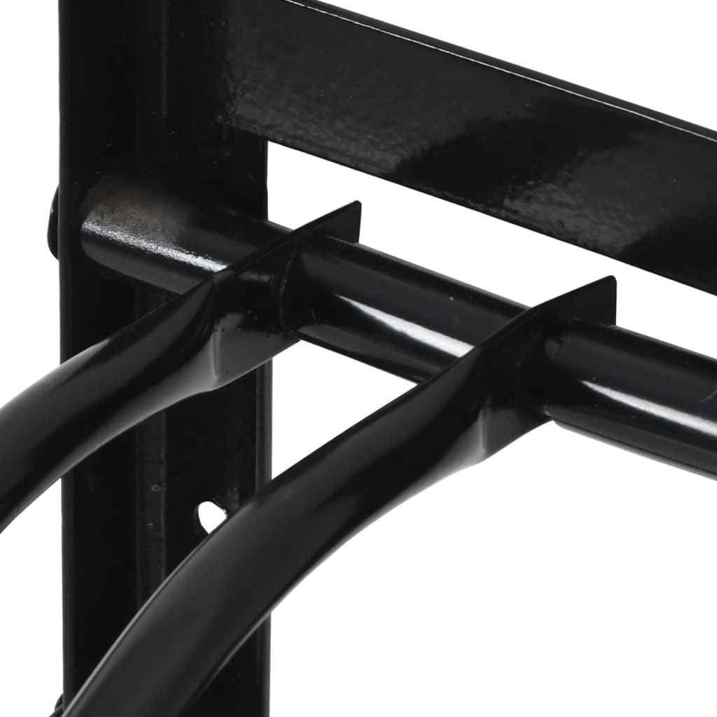 Foldable Saddle Rack Wall Mounted Black Iron