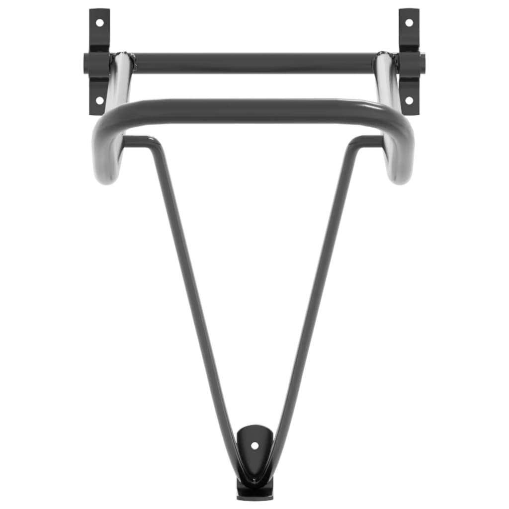 Foldable Saddle Rack Wall Mounted Black Iron