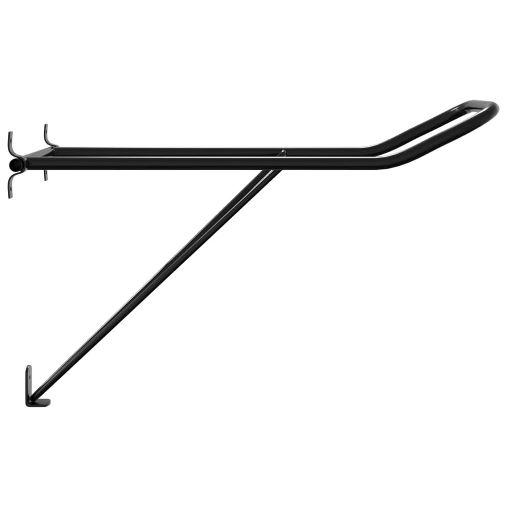 Foldable Saddle Rack Wall Mounted Black Iron